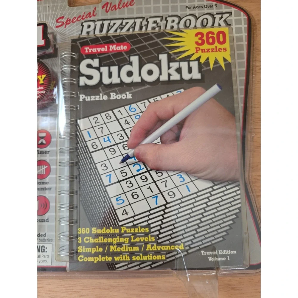 Vintage 2005 Pocket Sudoku Electronic Game Puzzle Book NEW SEALED NOS